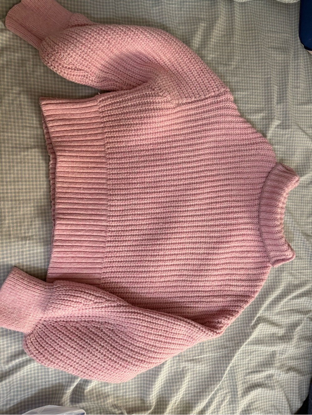 H&M Pink Ribbed Turtleneck Sweater